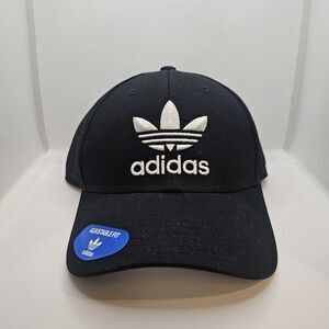 Adidas Originals Men's Snapback Baseball Cap Hat Black White OSFA Adjustable